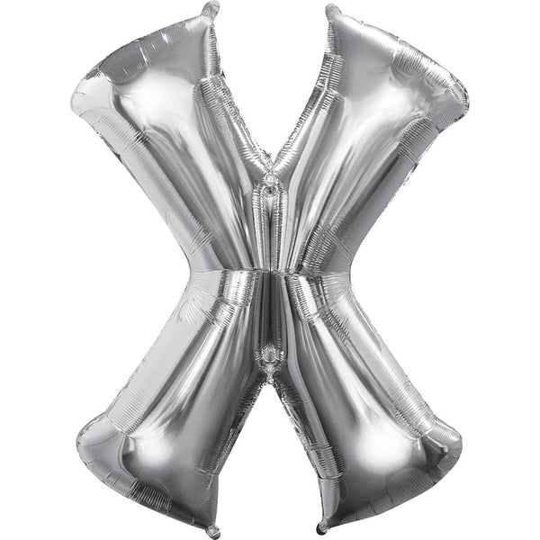 Foil Balloon - Jumbo Silver Letter X