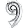 Foil Balloon - Jumbo Silver Number 9