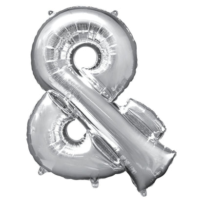 Foil Balloon - Jumbo Silver Symbol &