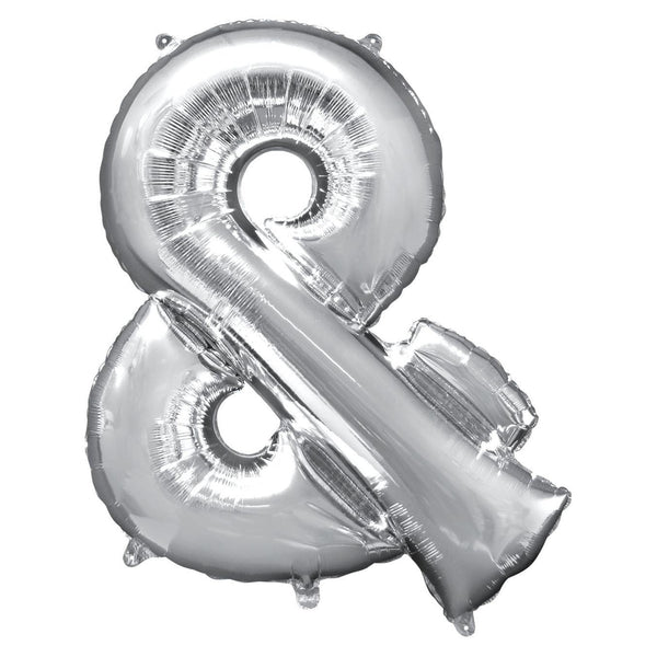Foil Balloon - Jumbo Silver Symbol &