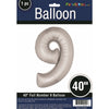 Foil Balloon - Jumbo Z Silver Number 9