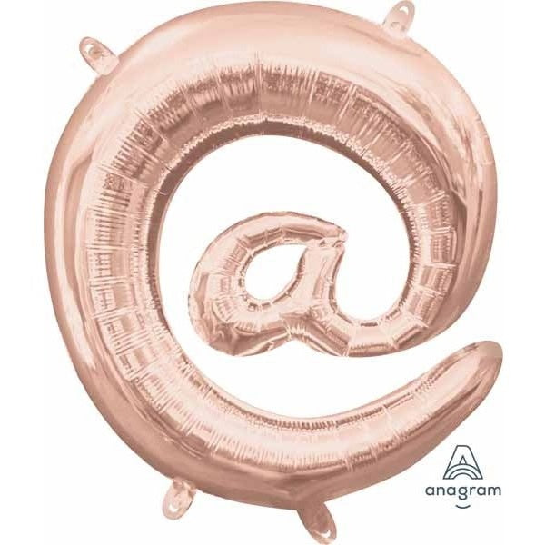 Foil Balloon - Mini Letter Rose Gold @ 16 Inch Air-Filled Only