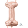 Foil Balloon - Mini Letter Rose Gold I 16 Inch Air-Filled Only