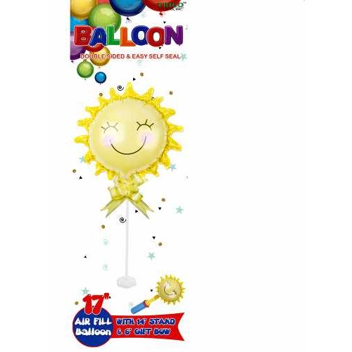 Foil Balloon - Mini Stand Smiling Sun