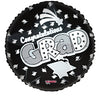 Foil Balloon - Congrats Grad Black