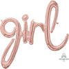 Foil Balloon - Script Girl Rose Gold