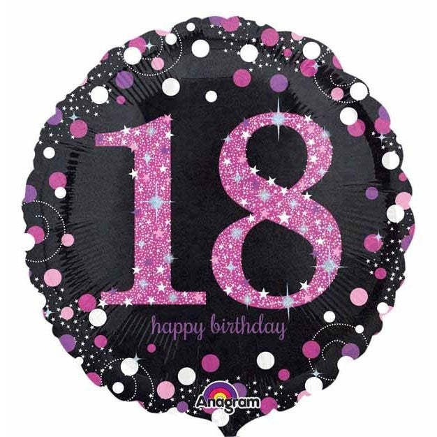 Foil Balloon - Sparkling Birthday 18