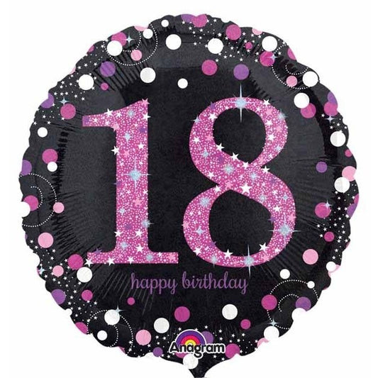 Foil Balloon - Sparkling Birthday 18