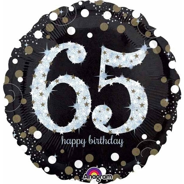 Super Shape Foil Balloon Sparkling Birthday 65