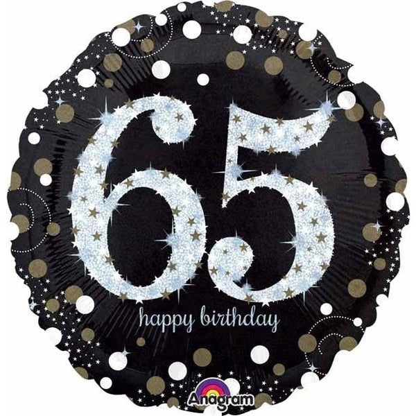 Super Shape Foil Balloon Sparkling Birthday 65