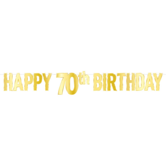 Foil Happy 70Th Birthday Banner