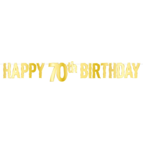 Foil Happy 70Th Birthday Banner