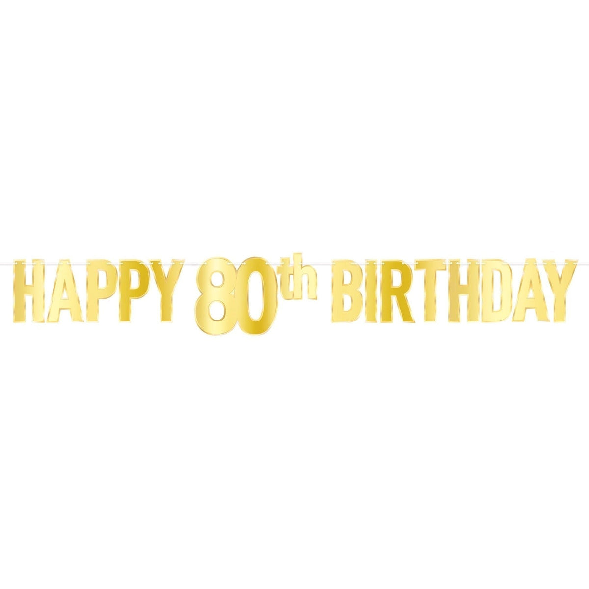 Foil Happy 80Th Birthday Banner