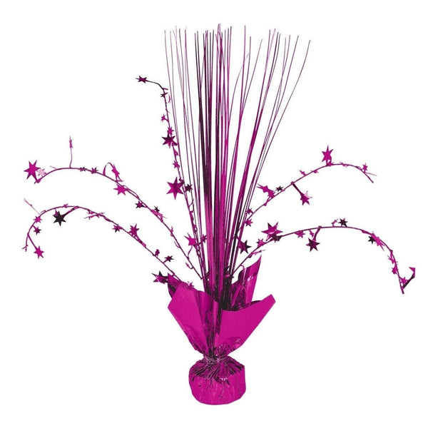 Foil Spray Centerpiece - Bright Pink
