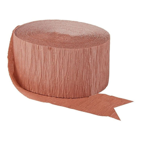 Fringe Crepe Streamer, 81' - Rose Gold
