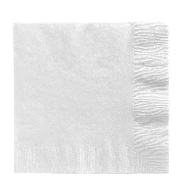 Frosty White 2-Ply Beverage Napkins