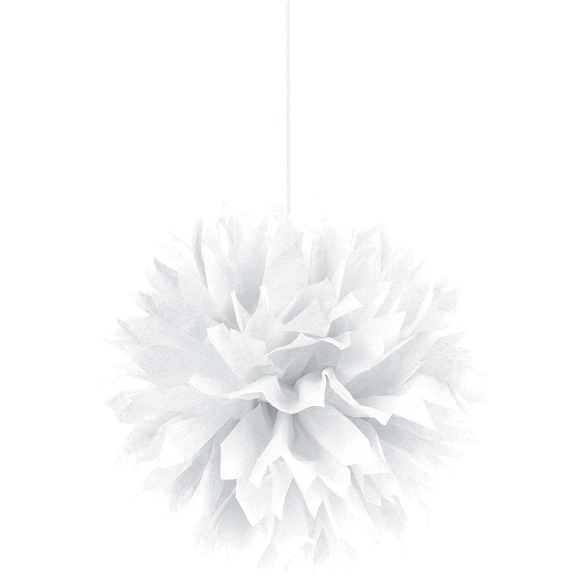 Frosty White Fluffy Paper Decorations