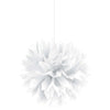 Frosty White Fluffy Paper Decorations