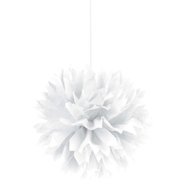 Frosty White Fluffy Paper Decorations