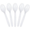 Frosty White Plastic Spoons