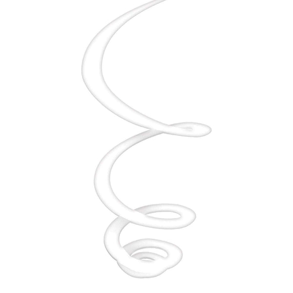 Frosty White Plastic Swirl Decorations