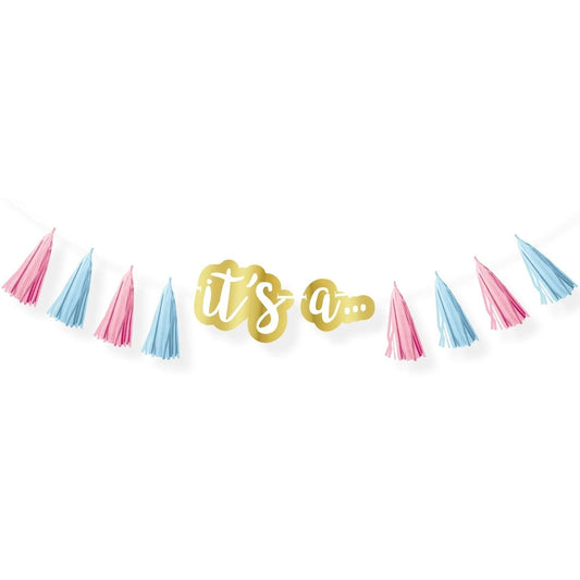 Gender Reveal Tassel Garland