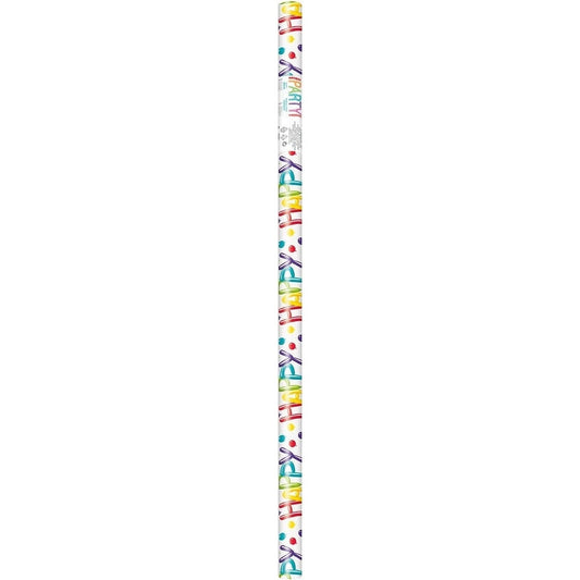 Colorful Birthday Gift Wrap 30" X 5Ft