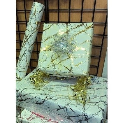 Gift Wrap - Xmas Marbelized Hot Foil