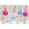 Girl Or Boy? Value Pack Foil Swirl Decorations