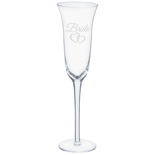 " Bride & Groom" Toasting Glass