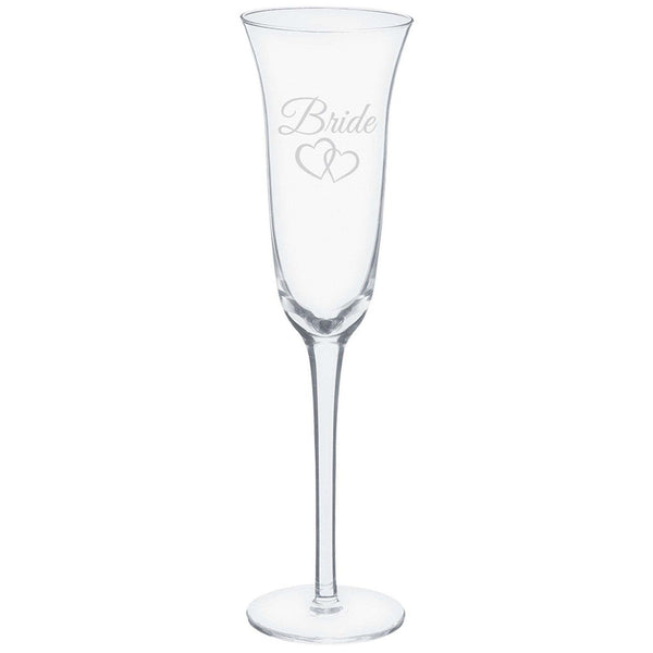 " Bride & Groom" Toasting Glass