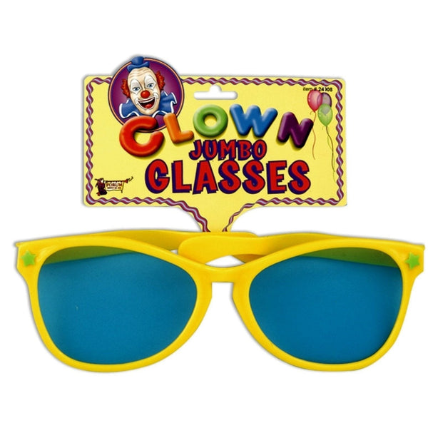 Glasses - Jumbo Clown Yellow