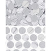 Glitter & Foil Circle Confetti - Silver