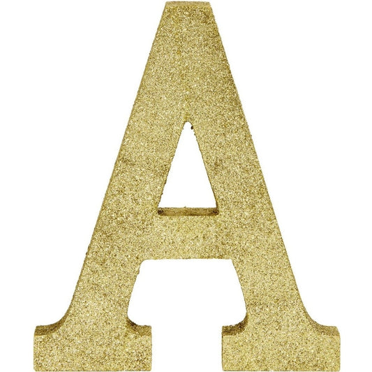 Glitter Gold Letter A Sign