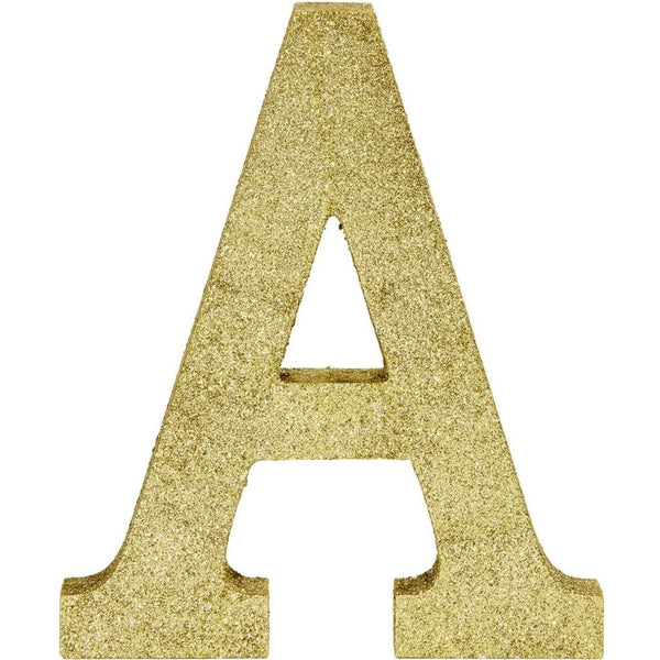 Glitter Gold Letter A Sign
