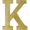 Glitter Gold Letter K Sign