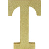 Glitter Gold Letter T Sign