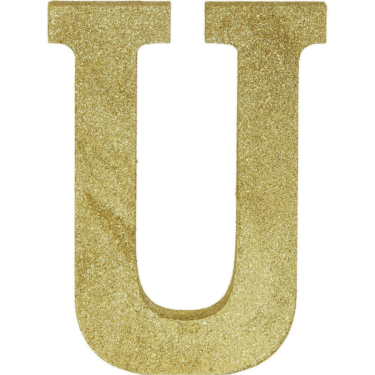 Glitter Gold Letter U Sign