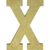 Glitter Gold Letter X Sign