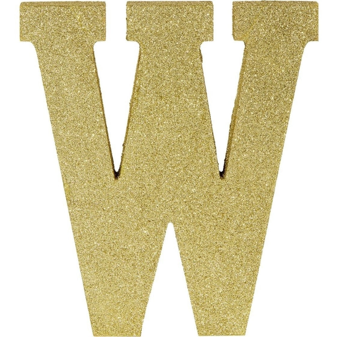 Glitter Gold Letter W Sign