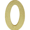 Glitter Gold Number 0 Sign
