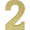Glitter Gold Number 2 Sign