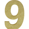 Glitter Gold Number 9 Sign