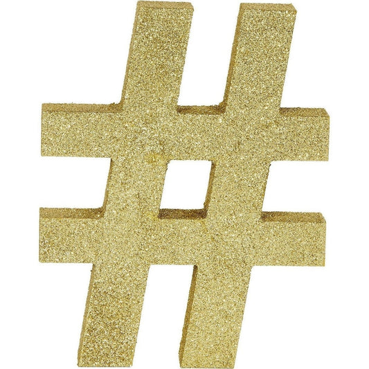 Glitter Gold Symbol # Sign