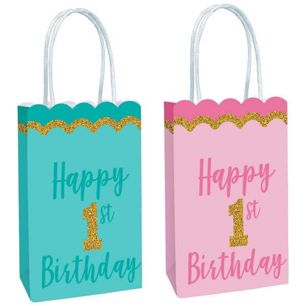 Glitter Kraft Bag-1St Birthday