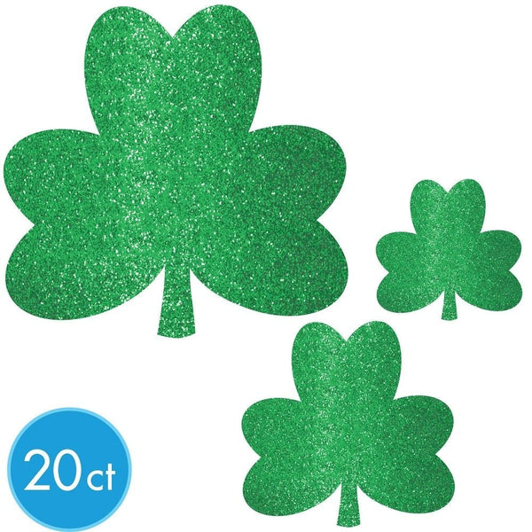 Glitter Shamrock Mega Value Pack Cutouts