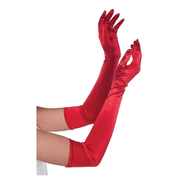 Women`S Long Red Gloves