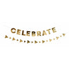 Gold Celebrate Paper Garland Set, 2Pc