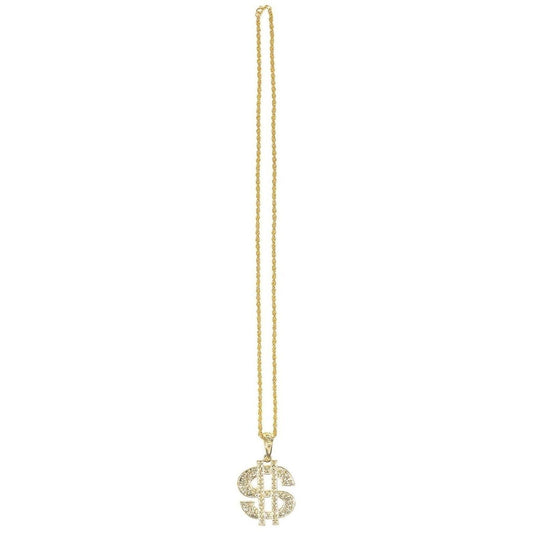 Gold Dollar Sign Necklace