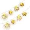 Gold Geo Shape Battery Operated Led String Lights